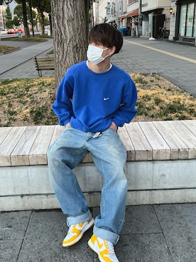 「nikeコーデ」｜カズマさん（メンズ・175cm）の秋コーディネート