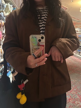 「H&M（エイチ・アンド・エム）のアイテム（ジャケット/アウター）」を使った、nanacoさん（レディース・158cm）の春コーディネート