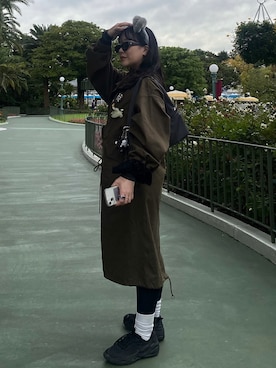 「アイテム（モッズコート）」を使った、nanacoさん（レディース・158cm）の秋コーディネート