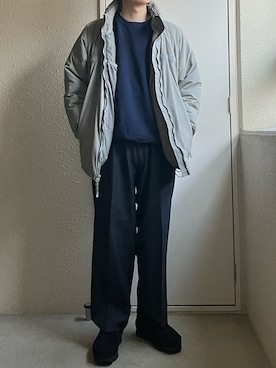 「EDIFICE（エディフィス）のアイテム（スウェット）」を使った、銀チョコさん（メンズ・166cm）の冬コーディネート