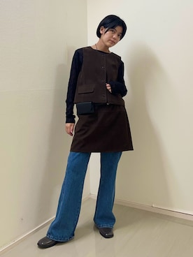 「アイテム（その他アウター）」を使った、Yuuri さん（骨格ウェーブ・レディース・157cm）の秋コーディネート
