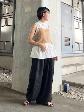 「大人可愛い、シンプル」｜Yuuri さん（レディース・157cm）の夏コーディネート