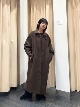 「アイテム（ステンカラーコート）」を使った、Yuuri さん（レディース・157cm）の秋コーディネート