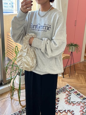 「スウェットトップス」｜「アイテム（スカート）」を使った、Yuuri さん（レディース・156cm）の冬コーディネート