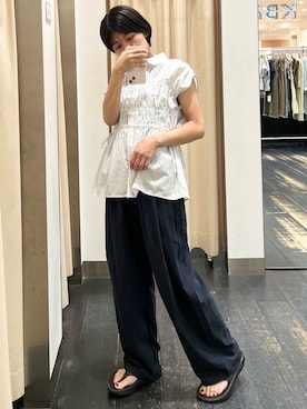 「大人可愛い、シンプル」｜Yuuri さん（レディース・157cm）の夏コーディネート
