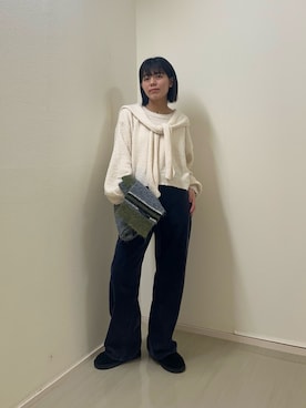 「アイテム（マフラー）」を使った、Yuuri さん（レディース・157cm）の秋コーディネート