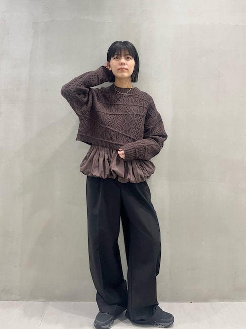 セール】ピーチスキンバブルヘムトップス（Tシャツ/カットソー）｜KBF