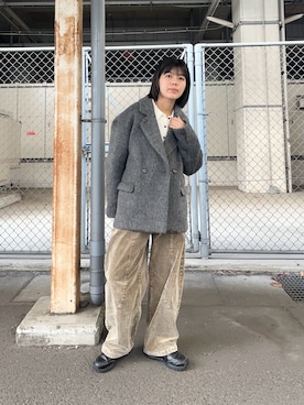 「アイテム（その他アウター、グレー系）」を使った、Yuuri さん（レディース・157cm）の秋コーディネート