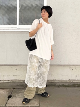 「ウェーブ×イエベ秋」｜Yuuri さん（レディース・157cm）の夏コーディネート