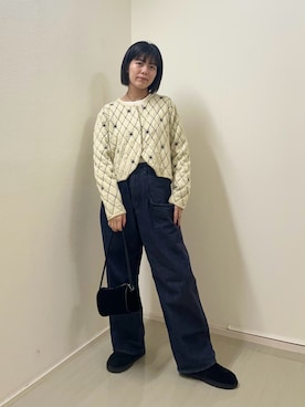 「アイテム（ネックレス）」を使った、Yuuri さん（レディース・157cm）の秋コーディネート