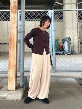 「アイテム（ニット/セーター）」を使った、Yuuri さん（レディース・157cm）の秋コーディネート