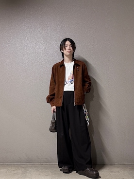 「アイテム（ストール/ショール）」を使った、ヒロさん（メンズ・171cm）の秋コーディネート