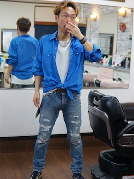 「ROCKMOUNT（ロックマウント）のアイテム」を使った、かみゆうひらのさん（メンズ・170cm）の春コーディネート