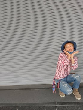 かみゆうひらのさん(メンズ・170cm)の春コーディネート