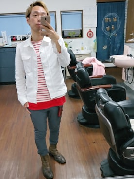 かみゆうひらのさん(メンズ・170cm)の冬コーディネート