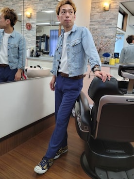 かみゆうひらのさん（メンズ・170cm）の春コーディネート