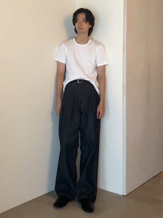 「journal standard Furniture （ジャーナルスタンダードファニチャー）のJSF PLAIN SLIPPER Lサイズ　スリッパ（ルームシューズ/スリッパ）」を使った、Ayumiさん（メンズ・178cm）の夏コーディネート