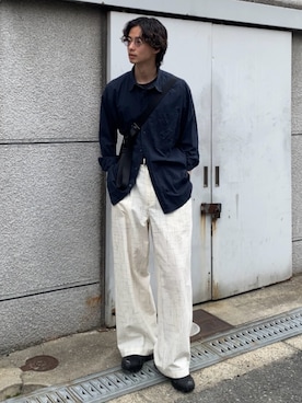 「UNIQLO（ユニクロ）のアイテム（トップス）」を使った、Ayumiさん（メンズ・178cm）の夏コーディネート