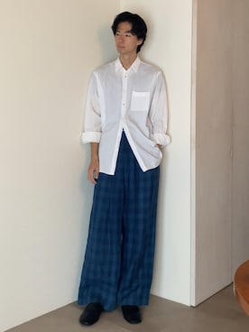 「アイテム（ルームシューズ/スリッパ）」を使った、Ayumiさん（メンズ・178cm・20代）の夏コーディネート