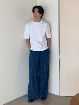 「アイテム（ドレスシューズ）」を使った、Ayumiさん（メンズ・178cm）の夏コーディネート