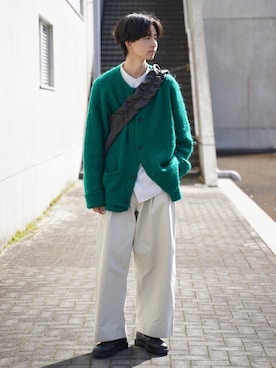「stein（シュタイン）のアイテム（トップス）」を使った、Ayumiさん（メンズ・178cm）の冬コーディネート