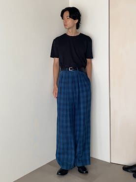 「アイテム（ドレスシューズ）」を使った、Ayumiさん（メンズ・178cm）の秋コーディネート