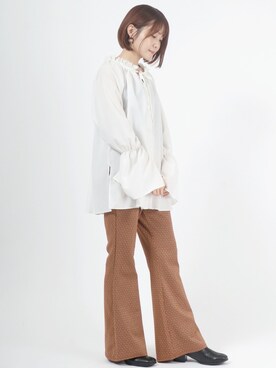 「フレア」｜「アイテム（その他）」を使った、Salong hameu  Womenさん（レディース・157cm）の秋コーディネート