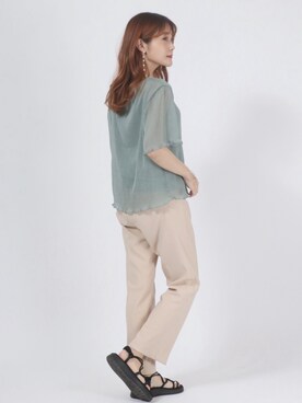 「透けトップス」｜「アイテム（その他）」を使った、Salong hameu  Womenさん（レディース・157cm）の夏コーディネート