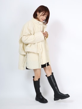 「キルトジャケット」｜「アイテム（その他）」を使った、Salong hameu  Womenさん（レディース・157cm）の秋コーディネート