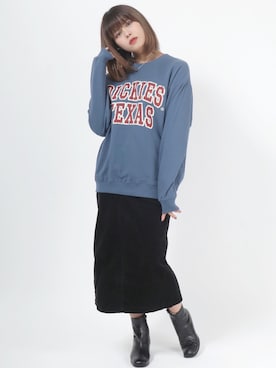 「ブルー×ブラック」｜「アイテム（その他）」を使った、Salong hameu  Womenさん（レディース・165cm）の秋コーディネート