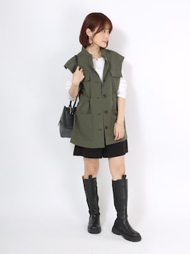 「ワーク」｜「アイテム（その他）」を使った、Salong hameu  Womenさん（レディース・157cm）の秋コーディネート
