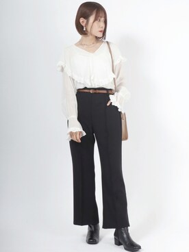 「ミニショルダー」｜「アイテム（その他）」を使った、Salong hameu  Womenさん（レディース・157cm）の秋コーディネート