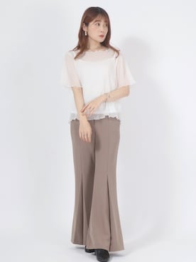 「透けトップス」｜「アイテム（その他）」を使った、Salong hameu  Womenさん（レディース・157cm）の夏コーディネート