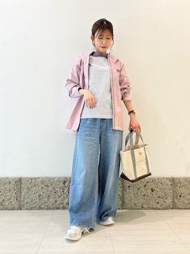 「L.L.Bean（エルエルビーン）のアイテム」を使った、かなみさん（レディース・160cm）の春コーディネート