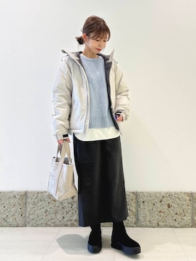 「FORK&SPOON（フォークアンドスプーン）のアイテム」を使った、かなみさん（レディース・160cm）の秋コーディネート