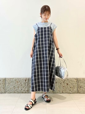 「骨格ナチュラル」｜かなみさん（レディース・160cm）の夏コーディネート