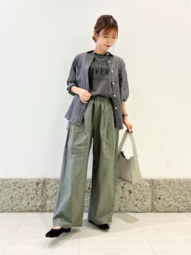 「アイテム（パンプス）」を使った、かなみさん（レディース・160cm）の秋コーディネート