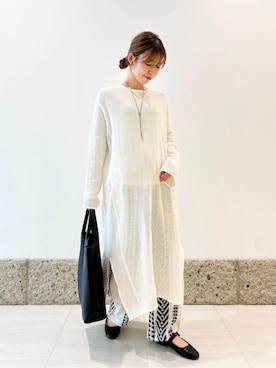 「ナチュラル×イエベ春」｜「アイテム（ワンピース/ドレス）」を使った、かなみさん（レディース・160cm）の春コーディネート
