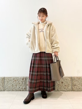 かなみさん（レディース・160cm）の冬コーディネート