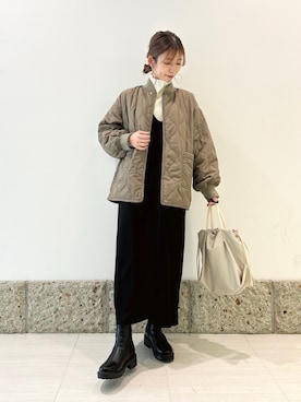 「アイテム（ブルゾン）」を使った、かなみさん（レディース・160cm）の秋コーディネート