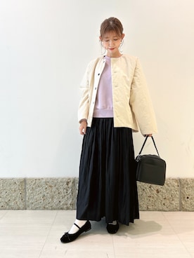 「URBAN RESEARCH DOORS（アーバンリサーチドアーズ）の2WAYスクエアショルダーバッグ（ショルダーバッグ）」を使った、かなみさん（レディース・160cm）の秋コーディネート