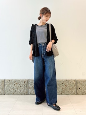 「Lee（リー）のアイテム」を使った、かなみさん（レディース・160cm）の秋コーディネート