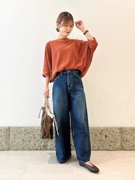 「RODE SKO（ロデスコ）のアイテム」を使った、かなみさん（レディース・160cm）の秋コーディネート