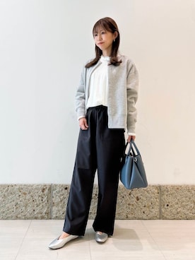 「URBAN RESEARCH DOORS（アーバンリサーチドアーズ）のピンタックフリルスタンドカラーブラウス（シャツ/ブラウス）」を使った、かなみさん（レディース・160cm）の冬コーディネート