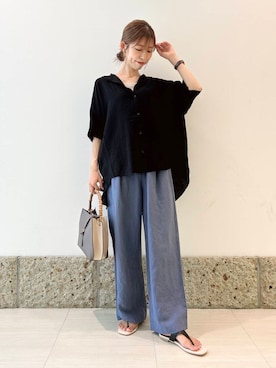 「骨格ナチュラル」｜かなみさん（レディース・160cm）の夏コーディネート