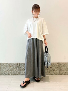 「ナチュラル×イエベ春」｜かなみさん（レディース・160cm）の夏コーディネート