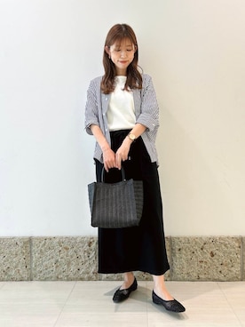 「ナチュラル×イエベ春」｜「アイテム（その他シューズ）」を使った、かなみさん（レディース・160cm）の春コーディネート