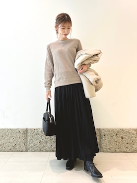 「URBAN RESEARCH DOORS（アーバンリサーチドアーズ）の2WAYスクエアショルダーバッグ（ショルダーバッグ）」を使った、かなみさん（レディース・160cm）の秋コーディネート