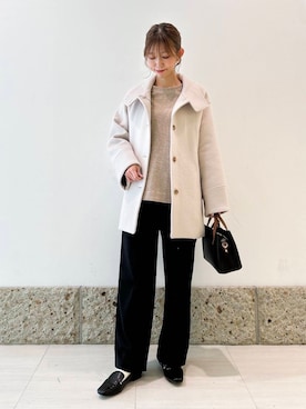 「URBAN RESEARCH DOORS（アーバンリサーチドアーズ）のラグランフレアプルオーバー（Tシャツ/カットソー）」を使った、かなみさん（レディース・160cm）の冬コーディネート