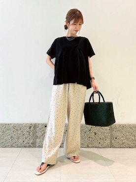 「骨格ナチュラル」｜かなみさん（レディース・160cm）の夏コーディネート